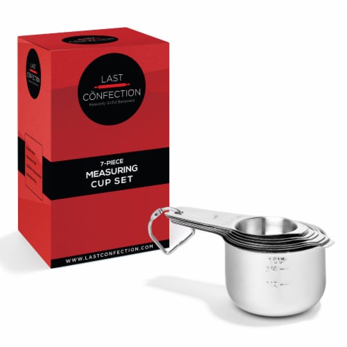 7-Pack, Stainless Steel Measuring Cup Set by Last Confection Perspective: top