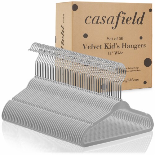 50 Gray Velvet 11 Baby Hangers by Casafield Perspective: top