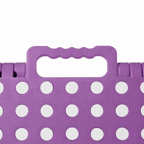 9 Folding Step Stool with Handle in Purple by Casafield 1ct 9in