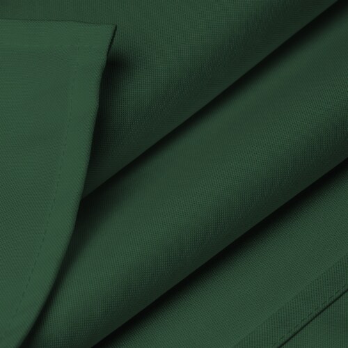 90 x 132 5pk Rectangular Polyester Tablecloths - Hunter Green Perspective: top