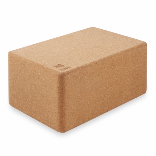Node Fitness (Set of 2) Natural Cork Yoga Blocks Perspective: top