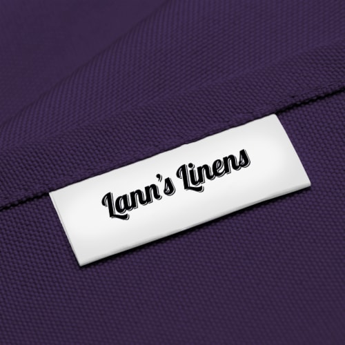 120 Round Polyester Tablecloth - Purple by Lann's Linens Perspective: top