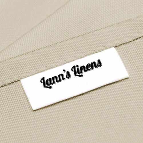 70 Square Polyester Tablecloth - Beige by Lann's Linens Perspective: top