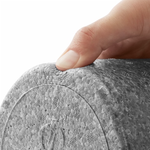 24 High-Density Foam Roller for Exercise Massage Recovery - Gray Perspective: top