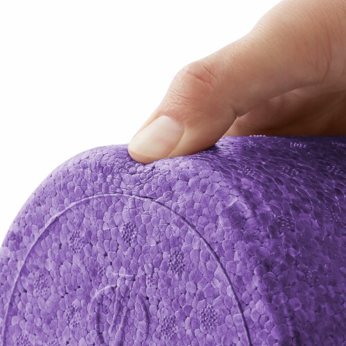 12 High-Density Foam Roller for Exercise Massage Recovery - Purple Perspective: top