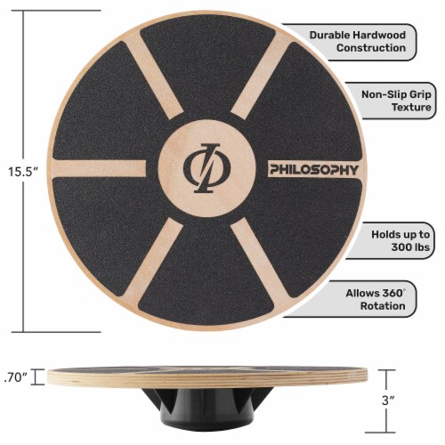 Wobble Board Round Wooden Balance Board Exercise Balance Trainer 15.5 x 15.5 Mariano s