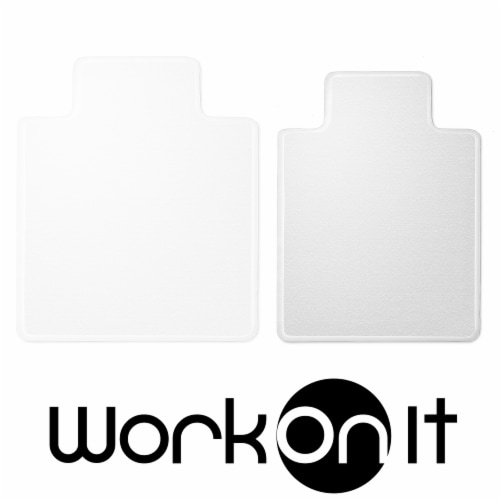 36 x 48 Office Desk Chair Mat with Lip for Hardwood Floors, Clear Perspective: top