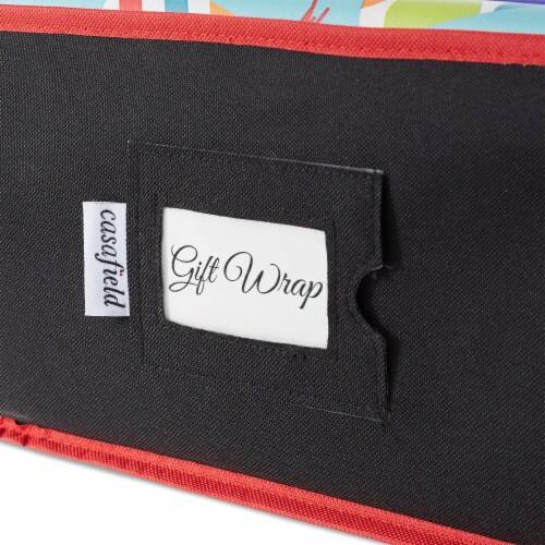 Set of 2 Casafield Wrapping Paper Storage Container Organizer, Black Perspective: top