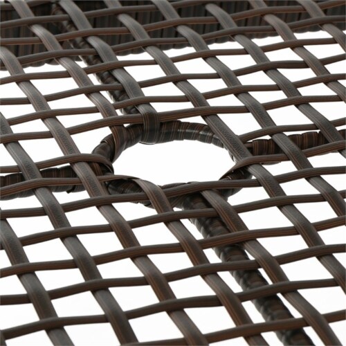 Noble House San Pico 5 Piece Outdoor Dining Set in Brown Perspective: top