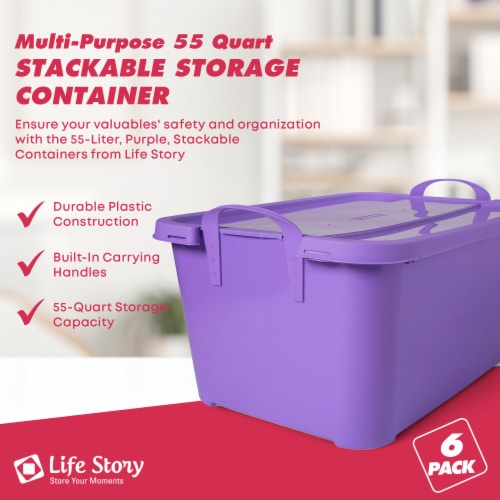 Purple storage bin discount