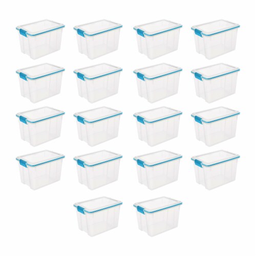 Sterilite Latch & Carry 18 Gallon Plastic Stacking Storage Tote w/ Lid, 12  Pack, 1 Piece - Ralphs