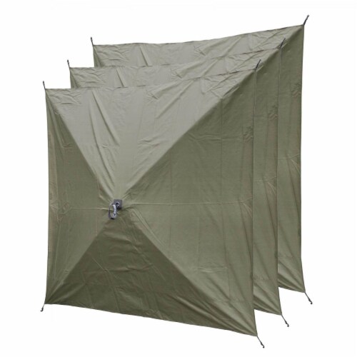 Clam Quick Set Screen Hub Green Fabric Wind & Sun Panels Accessory Only (6 Pack) Perspective: top