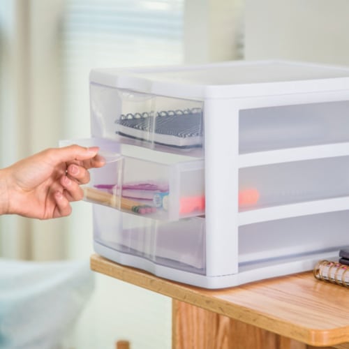 Sterilite ClearView Compact Stacking 3 Drawer Storage Organizer System, 16  Pack, 1 Piece - Kroger