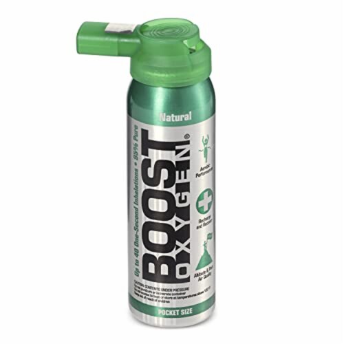 Boost Oxygen Natural Portable 10 Liter Pure Canned Oxygen Canister (6 Pack) Perspective: top