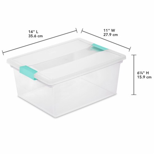 Dual Opening Plastic Storage Drawers, Stackable and Durable (4PK)