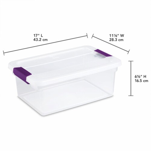 Sterilite 32 Qt Plastic Clear Stackable Latching Storage Box