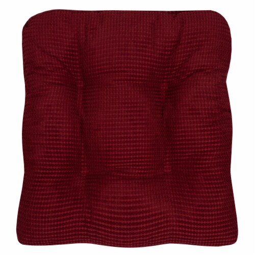 4 Pack: Premium Memory Foam Non Slip Chair Cushions, Burgundy