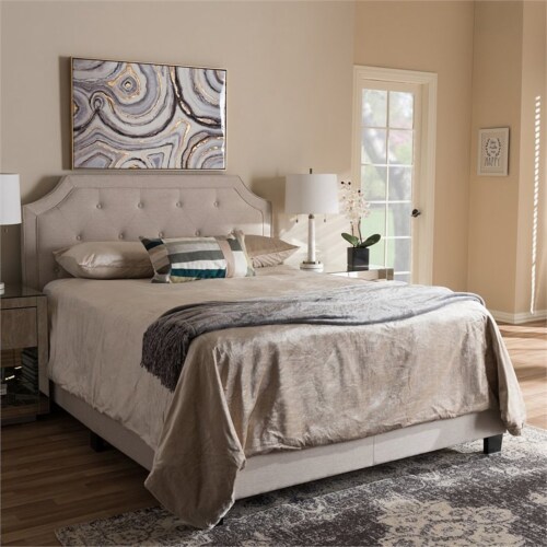Emerson queen on sale beige bed