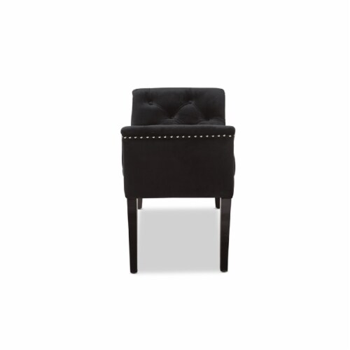 Baxton studio chandelle luxe and contemporary black velvet upholstered bench online