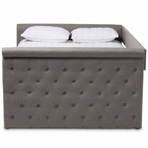 Baxton Studio Amaya Tufted Queen Daybed in Gray 1 QFC