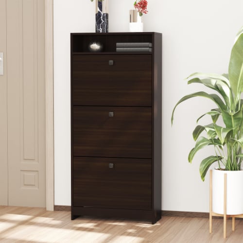 Trendy Shoe Storage Furniture with Large Fold Out Spaces and Open Top Shelf 1 Unit Fry s Food Stores