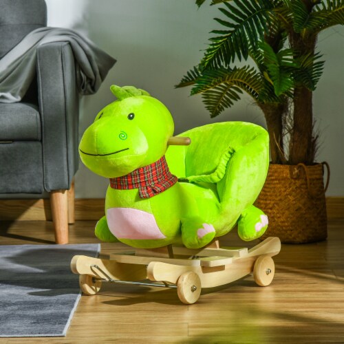 2 in 1 Kid Ride on Rolling Rocking Rider Wheeled Plush Dinosaur Toy w Song 1 Unit Smith s Food and Drug