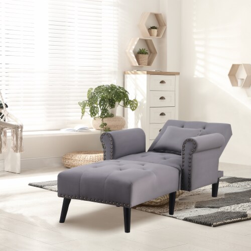 Plush chaise on sale lounge chair