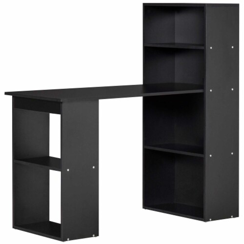 Small computer desk with bookshelf discount