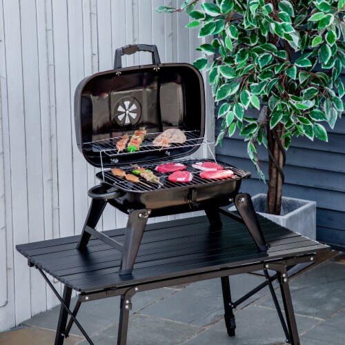 Portable Tabletop Charcoal Grill BBQ Camping Picnic Cooker Air