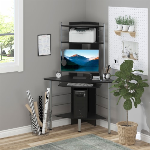 Corner desk for computer and printer deals
