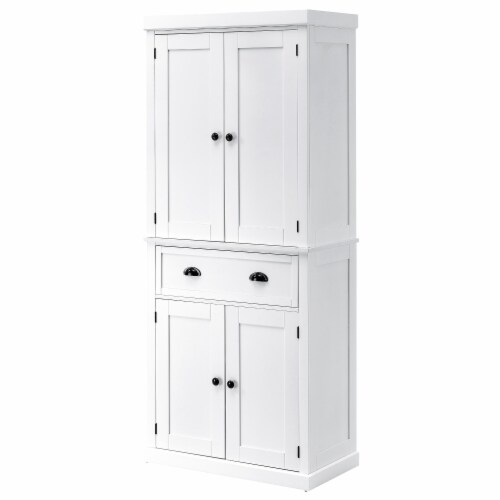 72 H Colonial Kitchen Pantry Freestanding Storage Cabinet White, 1 Unit ...