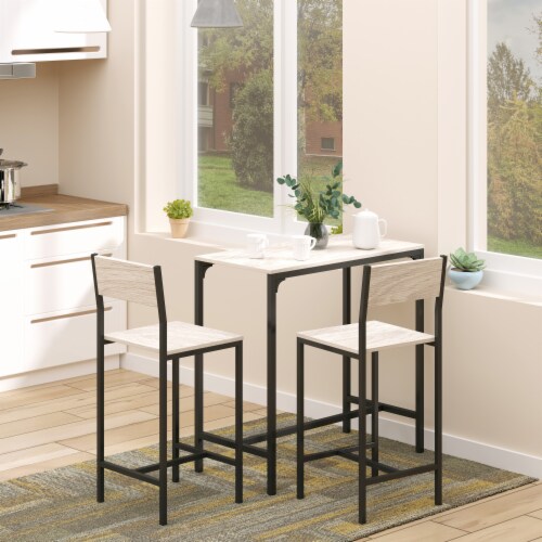 Bar table with chairs with backs deals