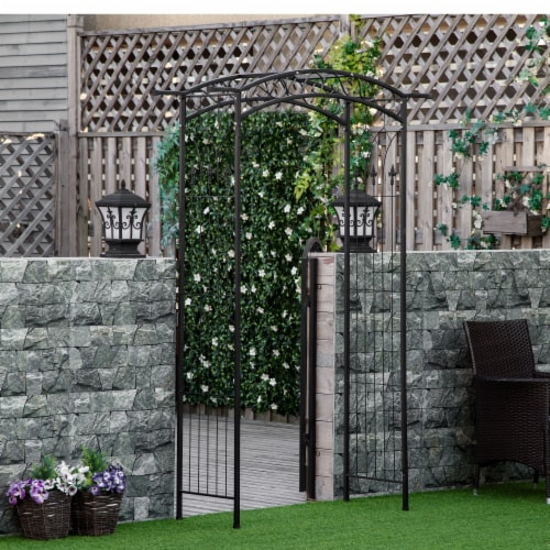 83 Decorative Steel Garden Arch Arbor Trellis for Climbing Plant w/Wire