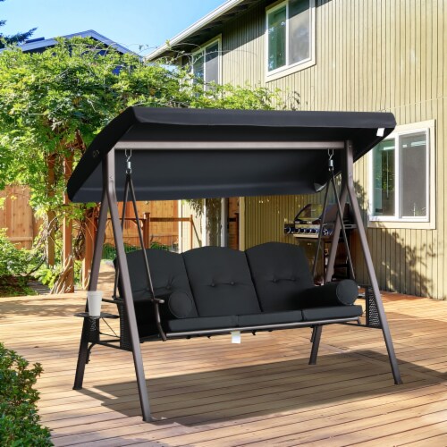 Glider bench with canopy deals