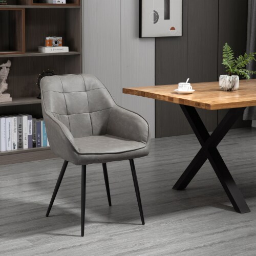 Tube Shaped Dining Chair Accent Seat with Ergonomic Backrest and Armrests Perspective: top