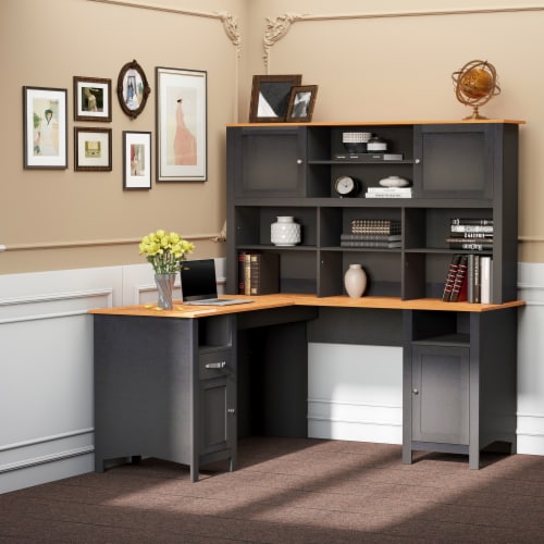 Adjustable corner desk with shelves sales