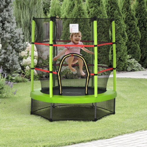 Bouncer with enclosure outlet