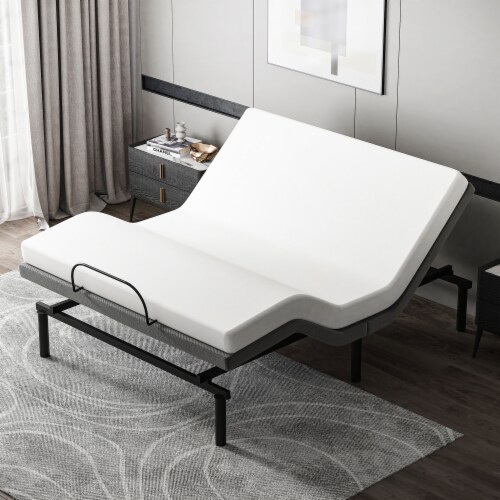Adjustable Frame Queen Zero Gravity Powered Bed Base w/ Remote, Incline