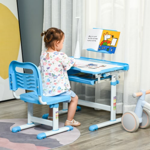 Multi-Function Kids Desk & Chair Set Height Adjustable School Study Table,  Blue, 1 Unit - Kroger