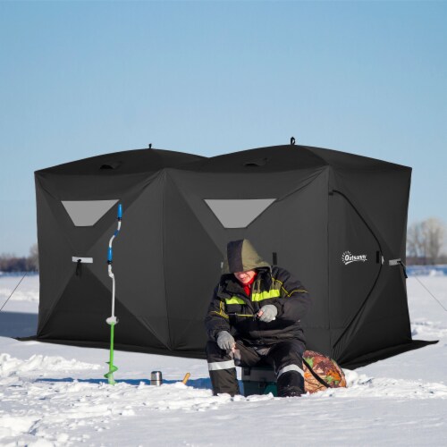 4 Person Ice Fishing Shelter, Waterproof Oxford Fabric Portable