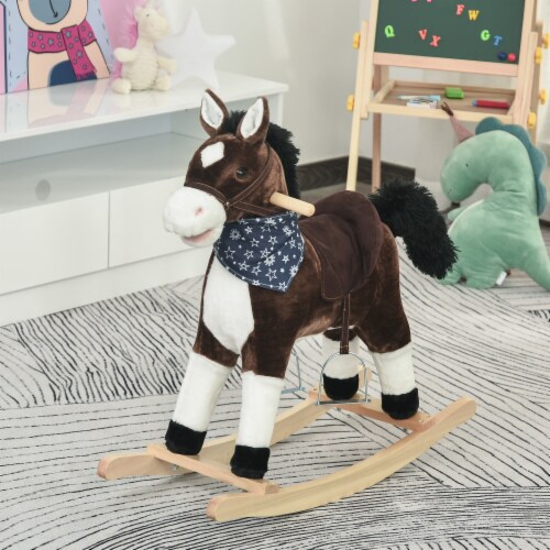 Animal rocker with seat outlet