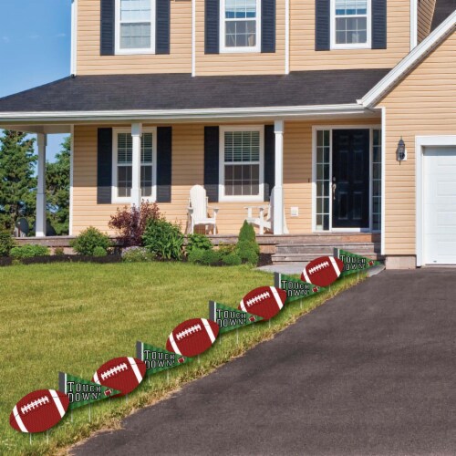 Big Dot of Happiness End Zone - Football Lawn Decor - Outdoor Party Yard Decor - 10 Pc Perspective: top