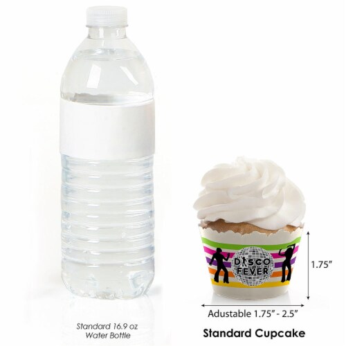 Big Dot of Happiness 70's Disco - 1970's Disco Fever Party Decor - Cupcake Wrappers 12 Ct Perspective: top
