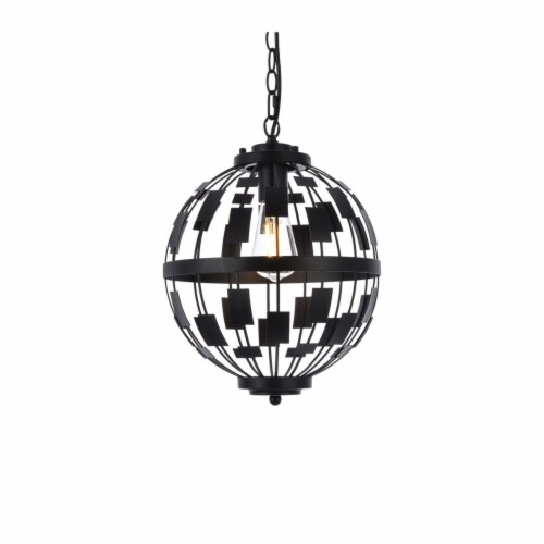 Levante 1 light pendant in black Perspective: top