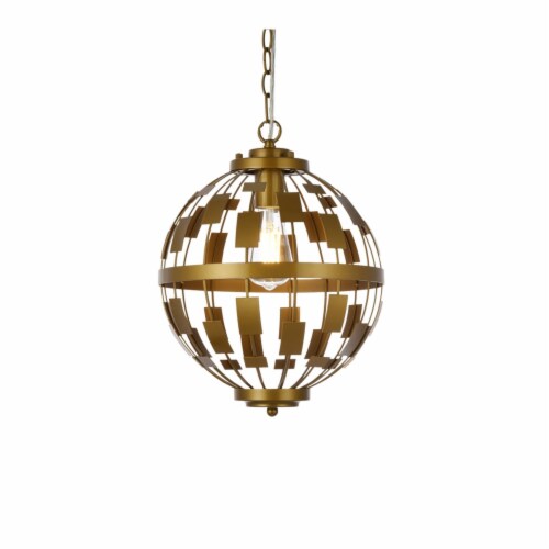 Levante 1 light pendant in brass Perspective: top