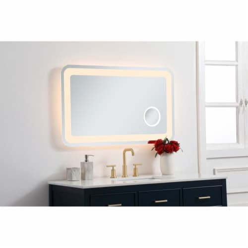 Lux 24in x 40in Hardwired LED mirror Perspective: top