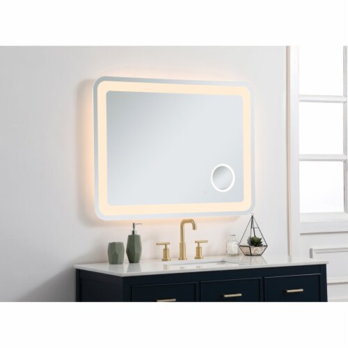 Lux 30in x 40in Hardwired LED mirror Perspective: top