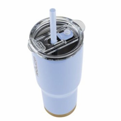 Glacier White 30oz Stainless Steel with Straw