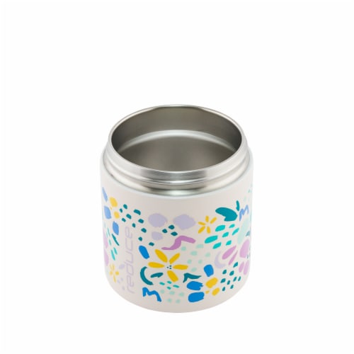 Reduce Abstract Flowers Handled Food Jar Perspective: top