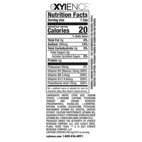 Xyience Cherry Lime Energy Drink Perspective: top